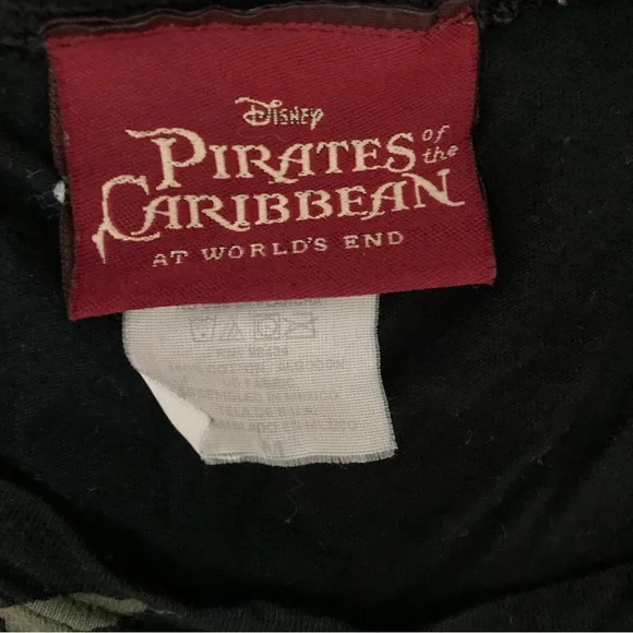 Pirates of The Caribbean Jack Sparrow Shirt Top Size M Black Green - Picture 3 of 8